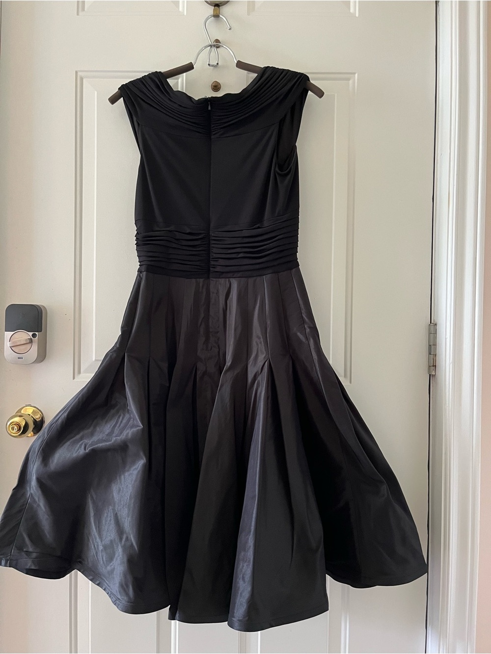 Tadashi Shoji Black Midi Fit-and-Flare Dress